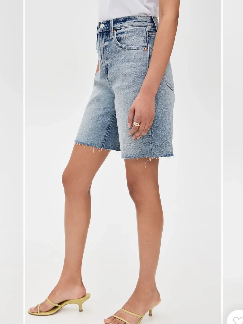 Pistola Kaylee High Rise Pinched Loose Straight Jean Short in Boulder Wash Blue